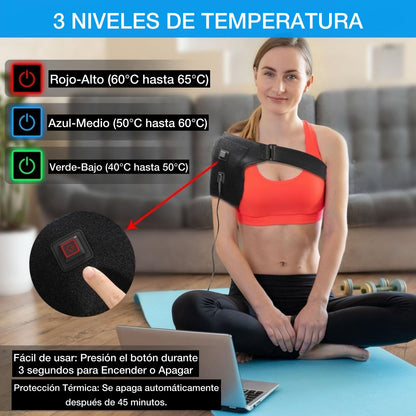 ALMOHADILLA TERMICA PARA HOMBRO - ALIVIO INMEDIATO DEL DOLOR Y MEJOR MOVILIDAD