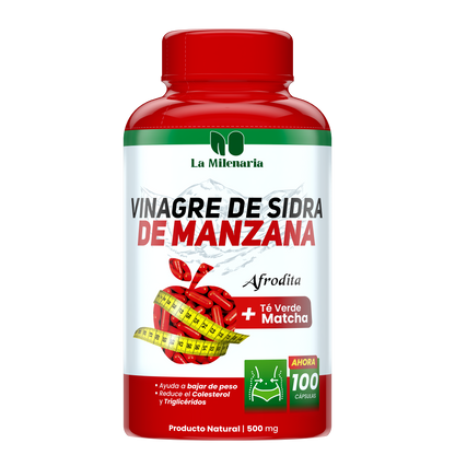 VINAGRE DE MANZANA + MATCHA